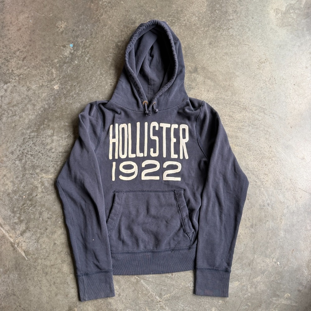 Vintage Y2K Hollister Big Spellout Graphic Hoodie Sweatshirt Womens M 19x24